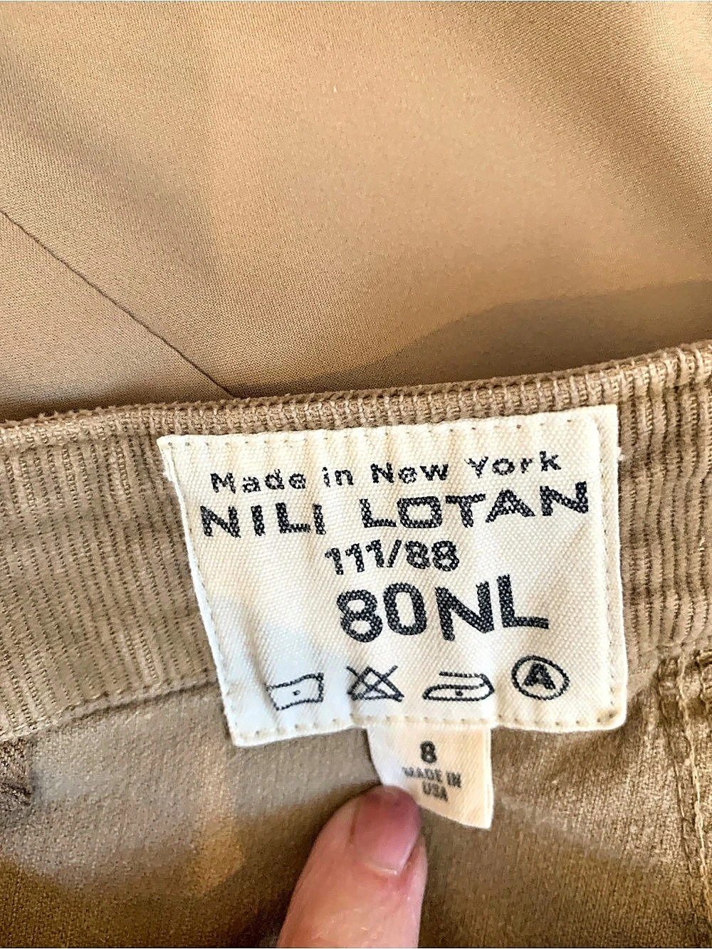 Nili Lotan 80NL Straight Leg Pants in Brown Size 8 - Picture 3 of 8